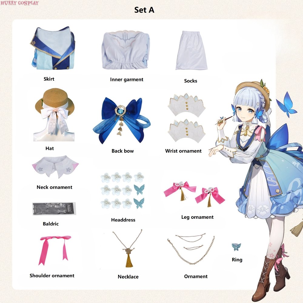 Game Cosplay,Genshin Impact,Genshin Impact Kamisato Ayaka Letter from Flowers Skirt Cosplay Costume